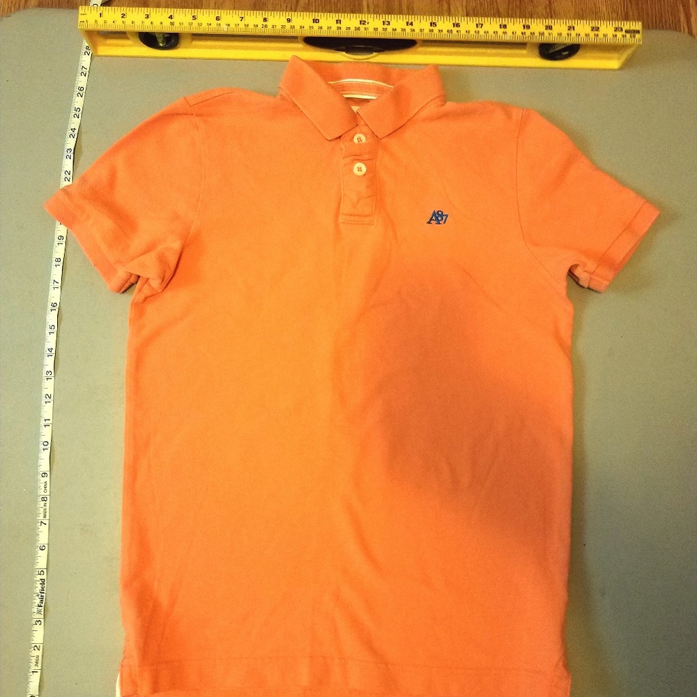 Aeropostale Mens Medium a87 Solid Logo Piquac Polo